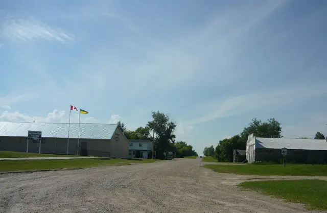 Main Street looking along the gravel road
